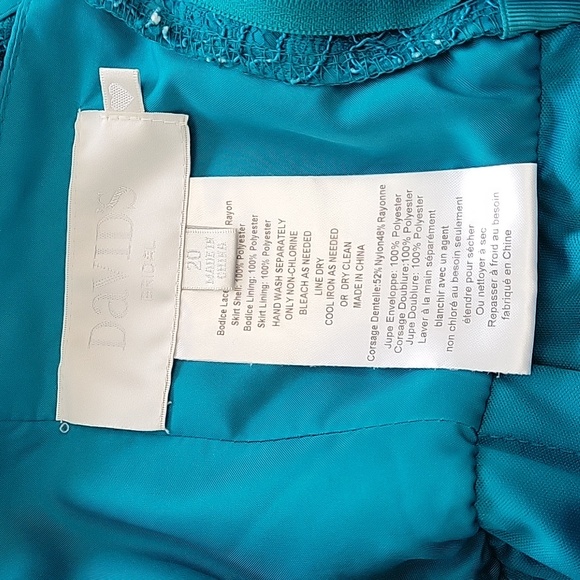 Plus DAVID'S BRIDAL Mother of the Bride Formal Dress sz 20 - Picture 6 of 6